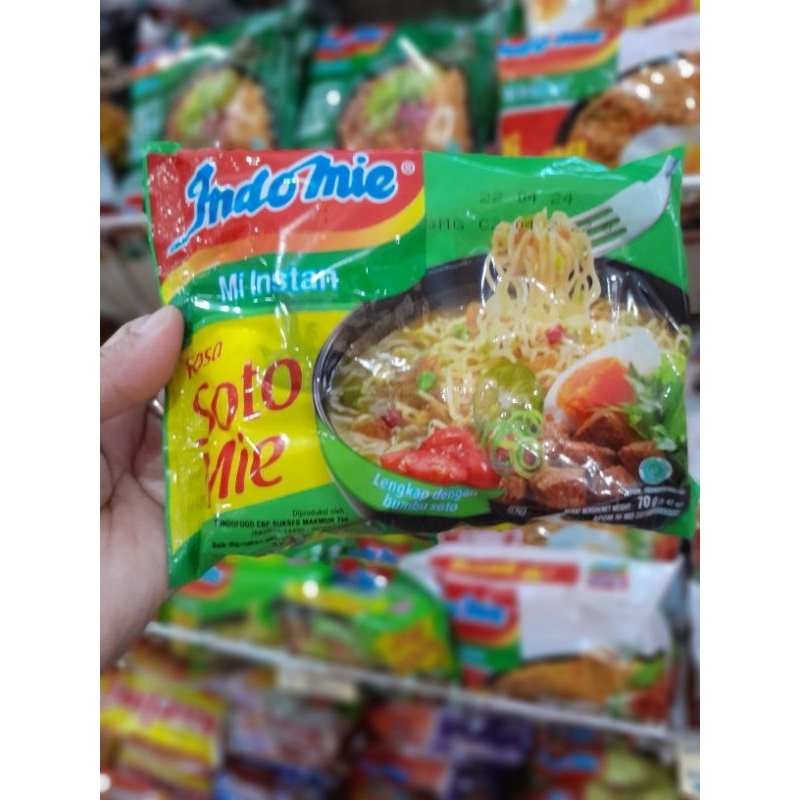 

mie instan indomie rasa Soto ayam bawang ayam spesial goreng ayam geprek @70gram