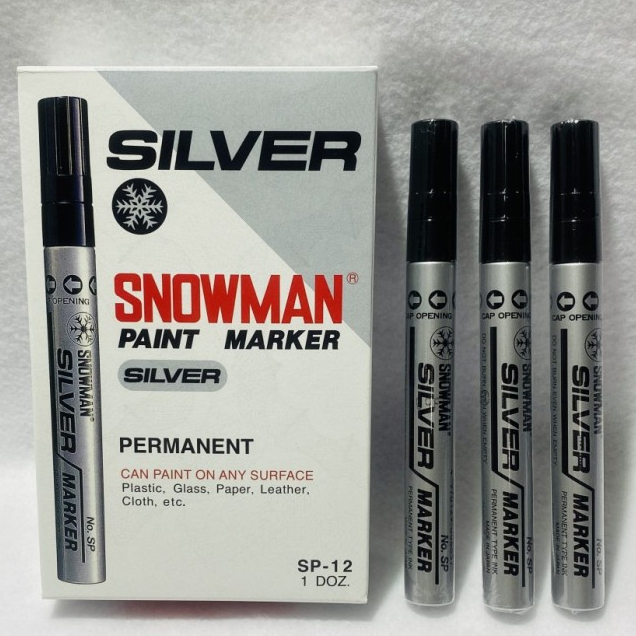 SPIDOL SNOWMAN SILVER / spidol permanen snowman warna silver