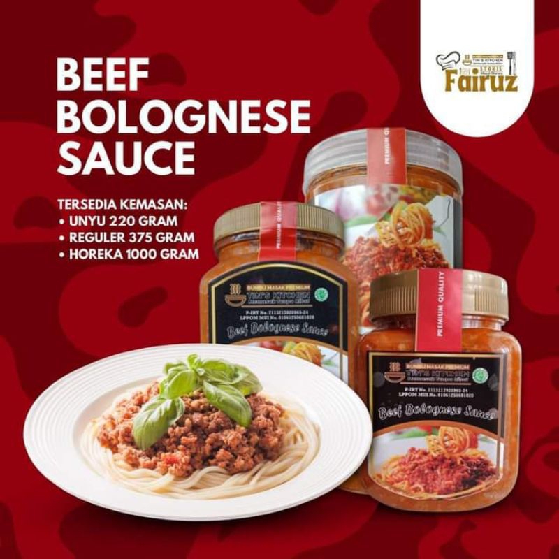 

BEEF BALOGNESE SAUS KEMASAN UNYU TIN'S KITCHEN