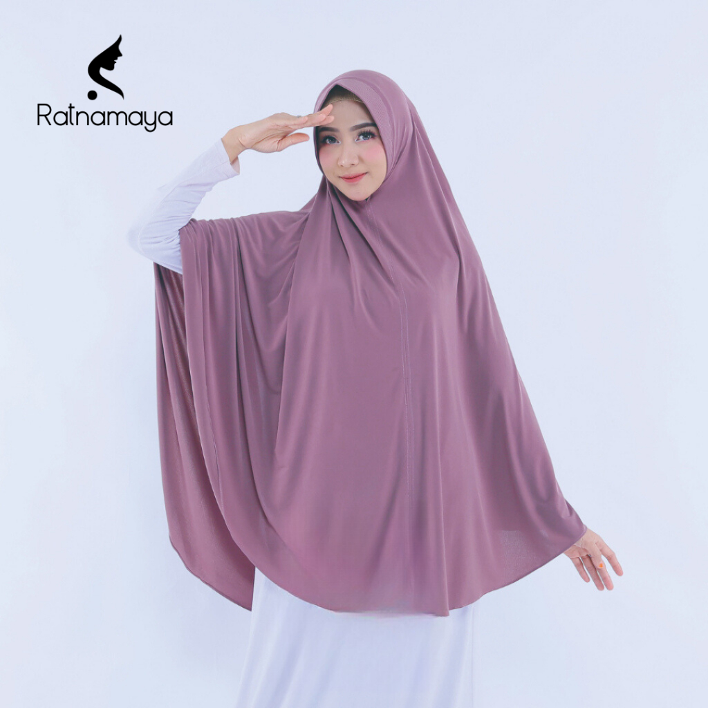 Khimar jersey XXL pad antem jilbab instan jumbo bahan spandek jersey kerudung instan bergo hamidah s