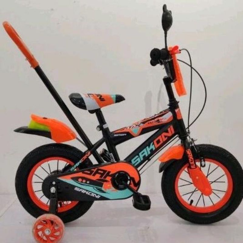 Sepeda Anak Laki Laki BMX 12 Inch Sakoni Dorongan Ban 2.5