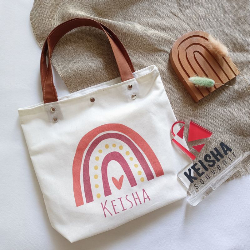 

tas ultah costum blacu nama totebag