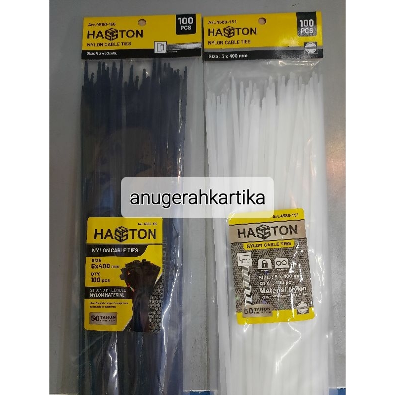 

Kabel Ties Hasston 40cm Cable Tie 5×400mm Haston Kabel Tis 40cm Haston 100pcs