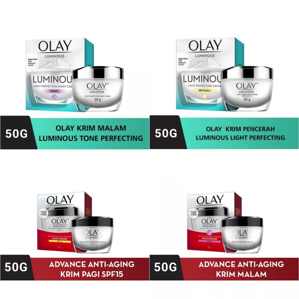 Cream Olay 50g Regenerist | Luminous Anti Aging Day | Night | SPF 15