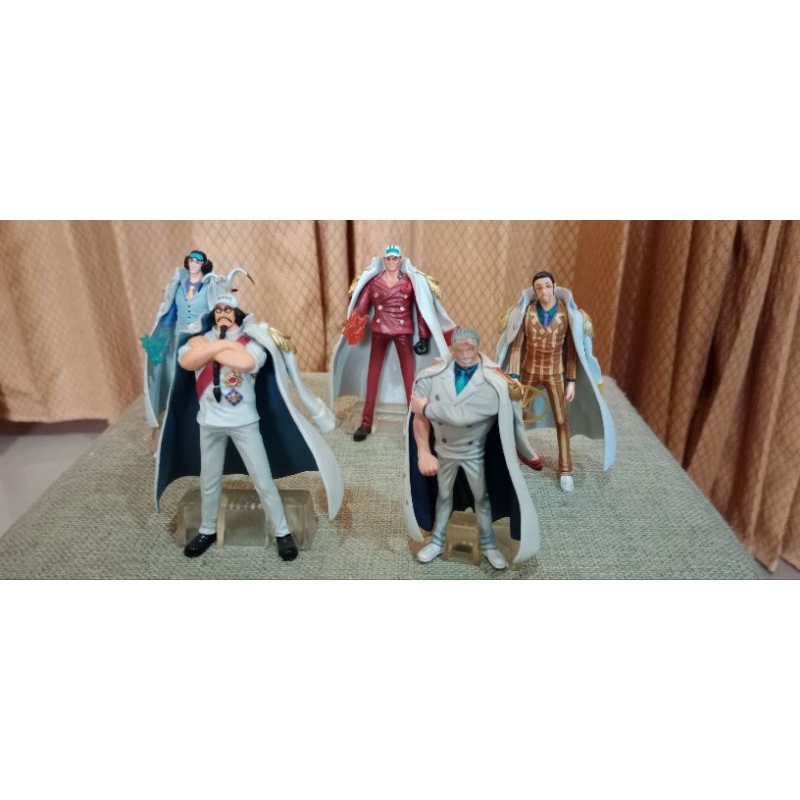 Action figure One Piece Chozokei Damashii Marine Admirals Set Monkey D Garp Sengoku Aokiji Akainu Sm