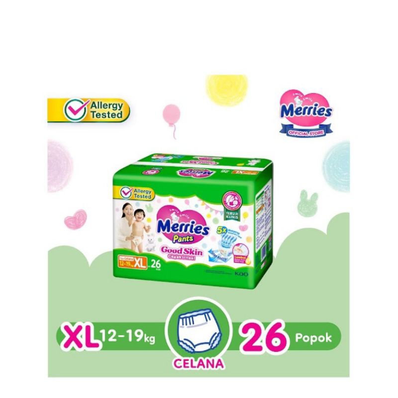 popok merries ukuran XL 26