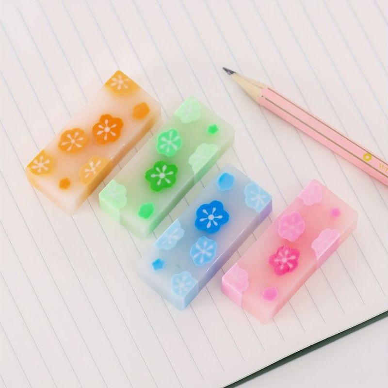 

Penghapus Pensil Karet Sekolah Motif Bunga Bahan Import Lucu