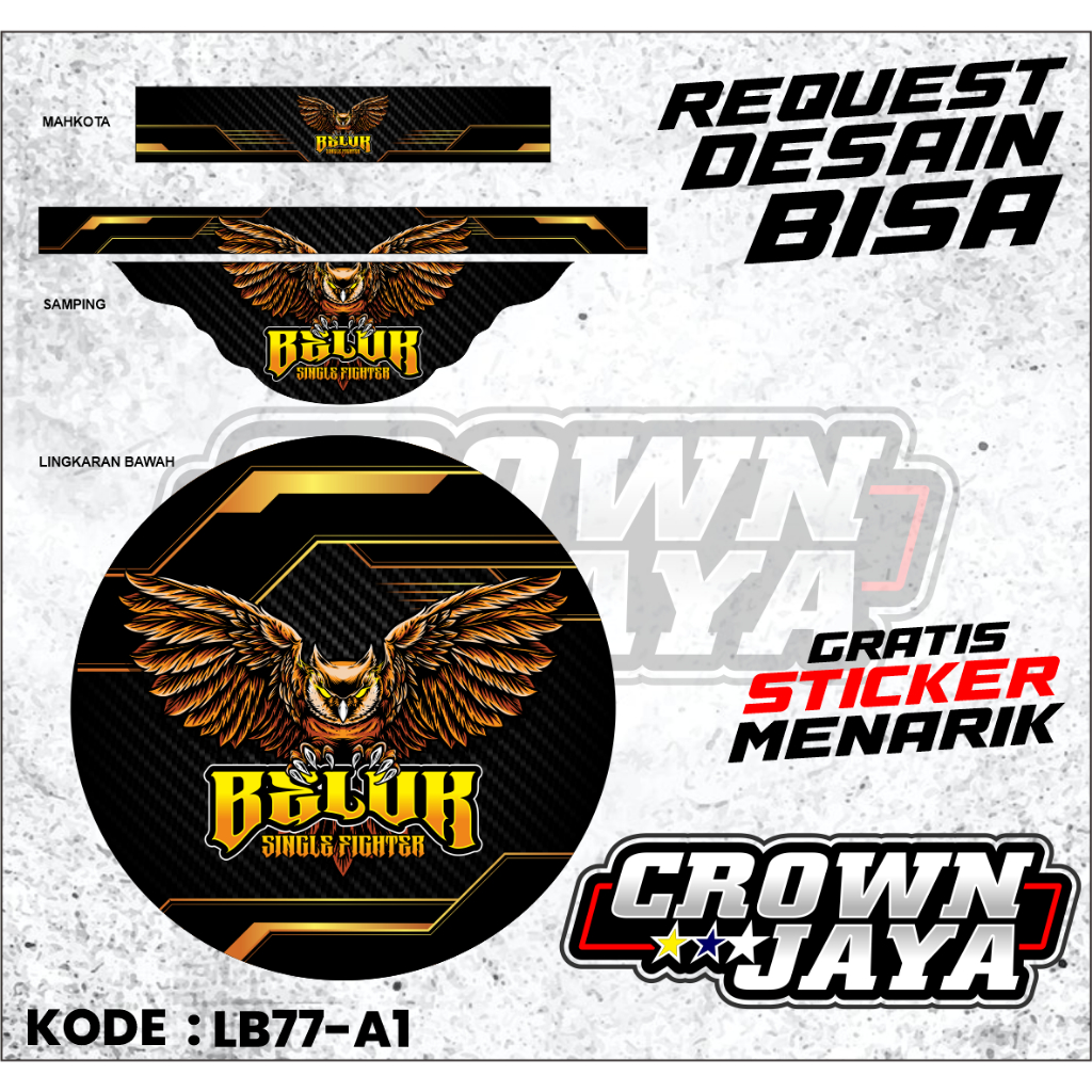 Decal Stiker Kandang Lovebird - Stiker Decal Sangkar Lovebird Batman Custom Desain - LB