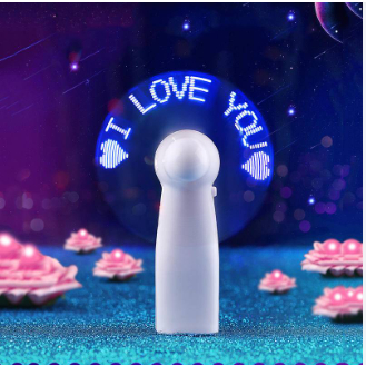 Kipas Dengan Lampu LED / Kipas Genggam Mini Portable Tenaga Baterai Dengan Lampu LED