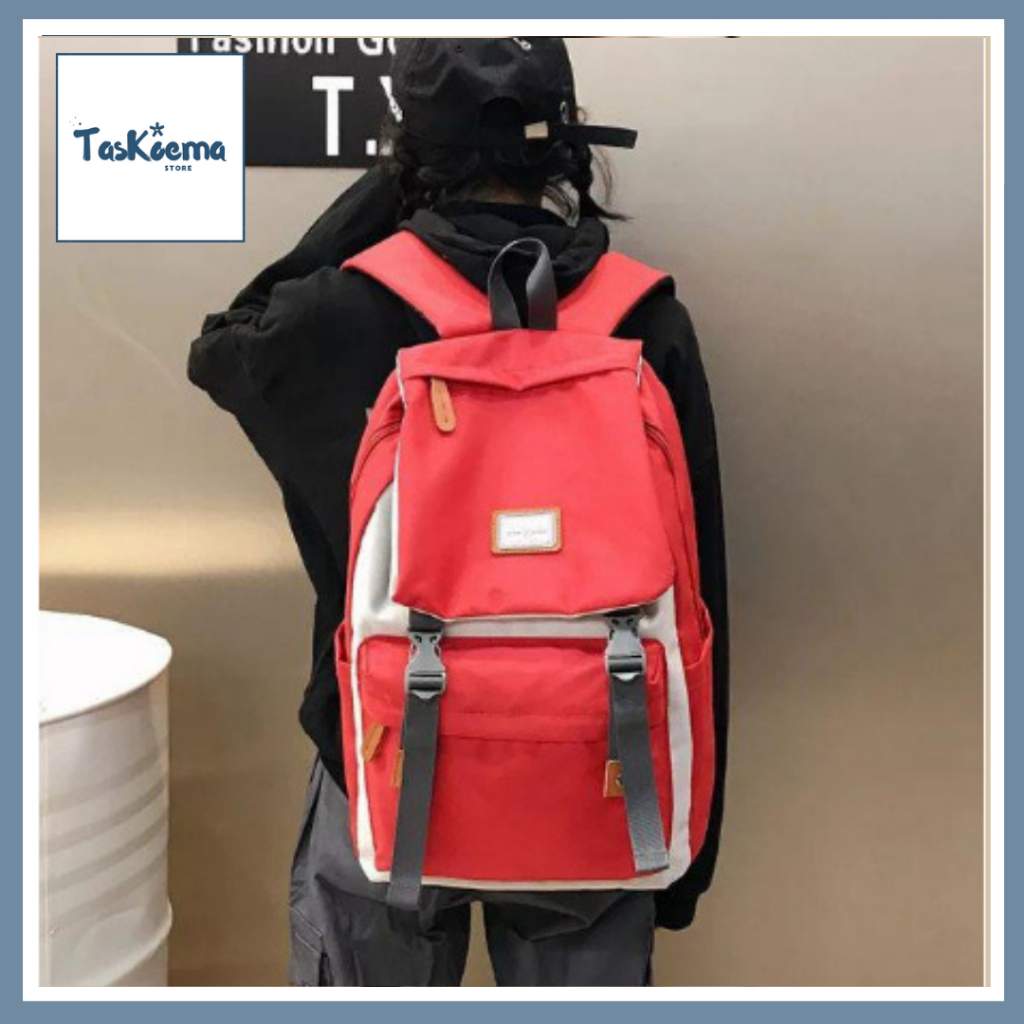 [BISA COD] PASTEL SERIES Tas Ransel Wanita Warna Pastel Tas Sekolah Kapasitas Besar Muat Laptop