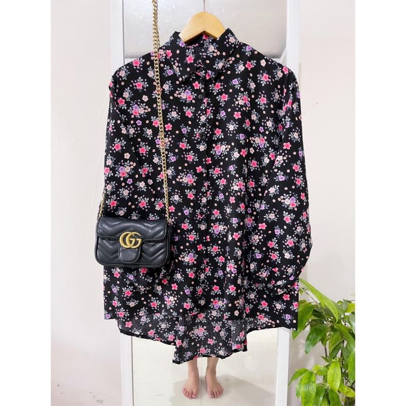 OVERSIZE BLOUSE MOTIF - ATASAN RAYON FULL KANCING JUMBO / KEMEJA  RAYON MOTIF KEKINIAN 2022