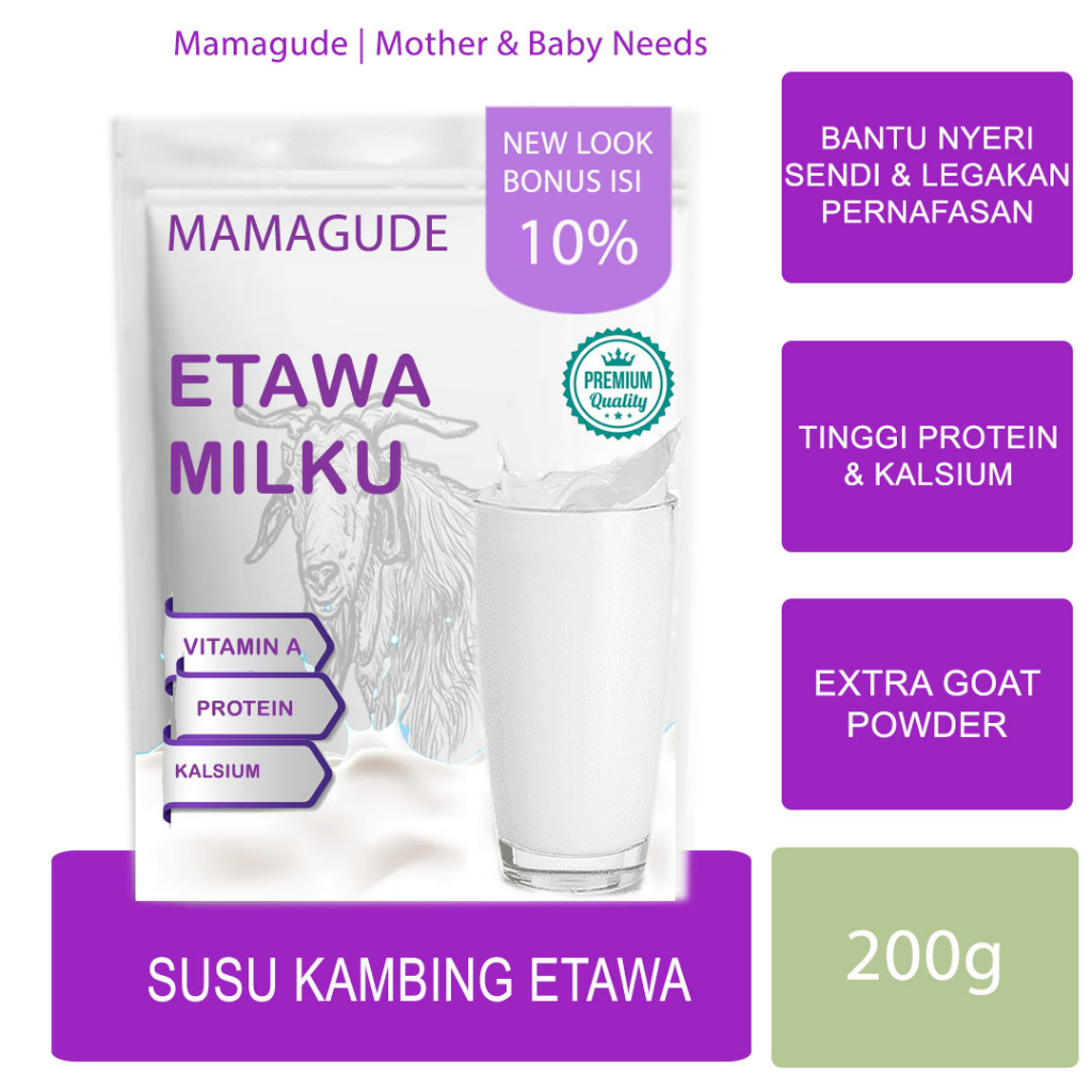 

NEW! SUSU ETAWA PENAMBAH BERAT BADAN SUSU GEMUK BADAN SUSU KAMBING ETAWA BUBUK 1KG VITAMIN PENAMBAH