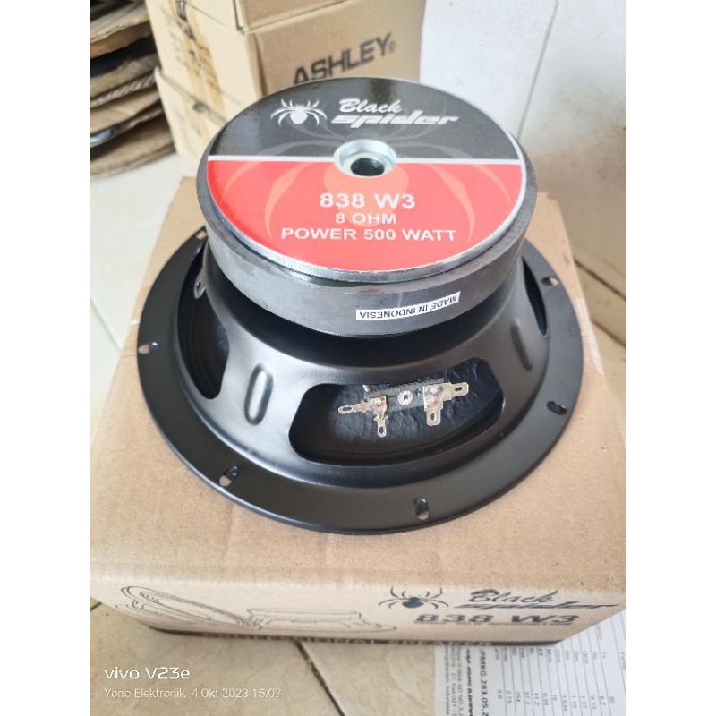 SPEAKER BLACK SPIDER 8 inch  838-W3 ORIGINAL full range