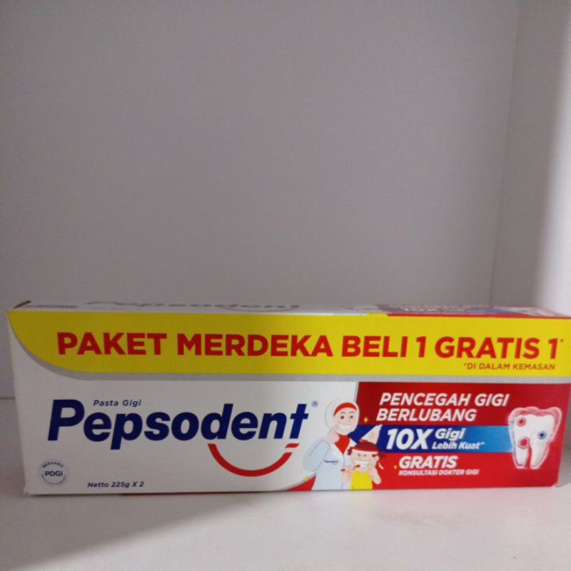 pepsodent paket merdeka 225 gr+225 gr