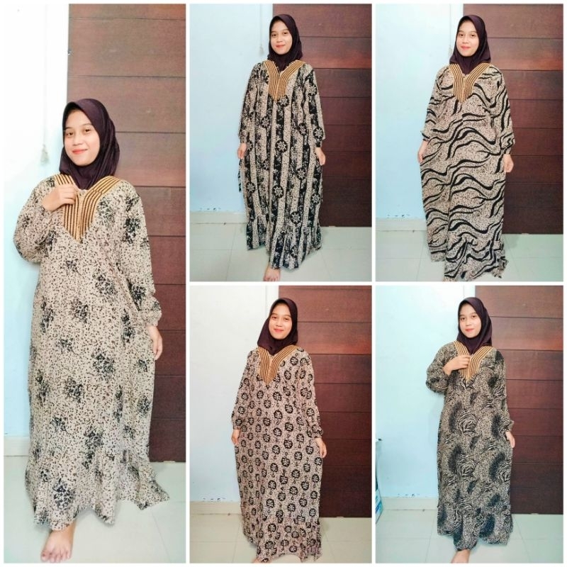 Gamis Midi Dress - Gamis Rayon - Gamis Rayon Busui - Midi Dress - Gamis Midi Kekinian