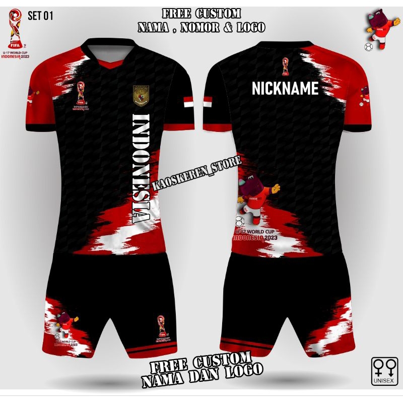jersey timnas indonesia piala dunia u 17 jersey set celana timnas indonesia kaos piala dunia u 17 fr