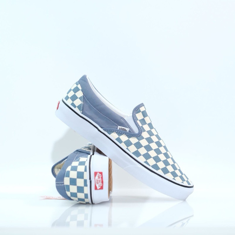 Vans Slip On Checkerboard Blue Mirage