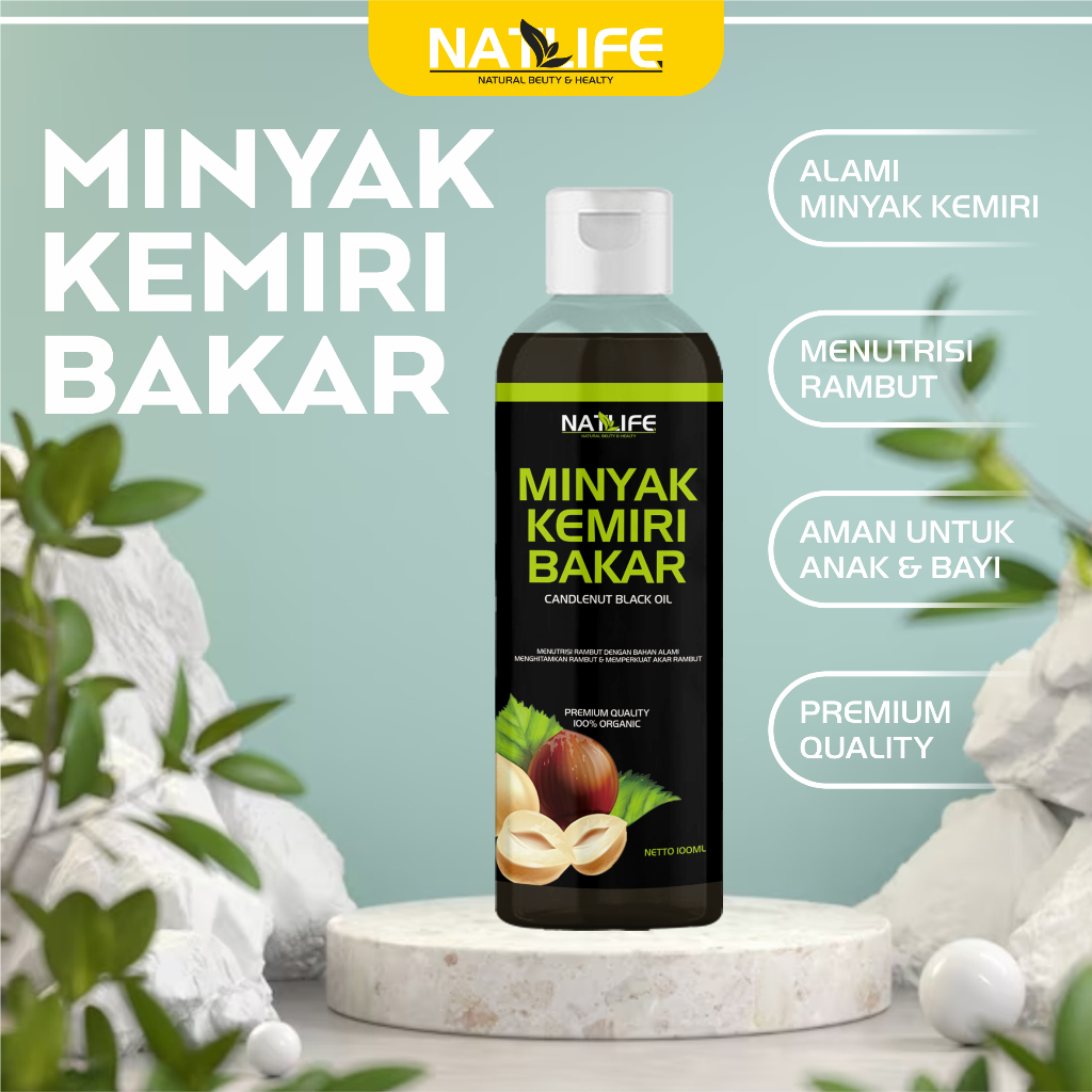 MINYAK KEMIRI BAKAR NATURAL LIFE ASLI MINYAK KEMIRI BAKAR