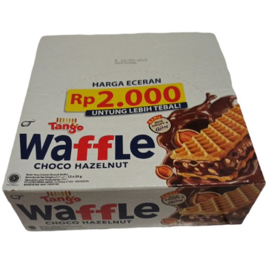 

Tango Wafle box 25gr x 12pcs ~ Baru ~ / wafle coklat hazelnut / waffle cookies n cream/ mocha latte / avocado latte / aren latte