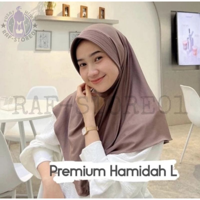 Hijab BERGO HAMIDAH// KERUDUNG SEKOLAH INSTAN//HAMIDAH UKURAN  L by RAF-STORE