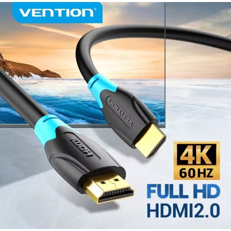 Vention Kabel HDMI Kecepatan Tinggi Jantan HDMI ke Male 2.0 Kabel Monitor Kabel Video Dengan 3D 4K 6
