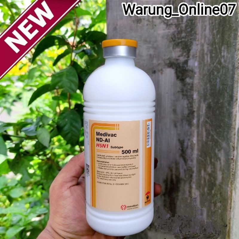 Vaksin Medivac ND AI H5N1 New Formula Netto 500ml Dosis 1000 Ekor Vaksin Ayam Mencegah Flu Burung Te