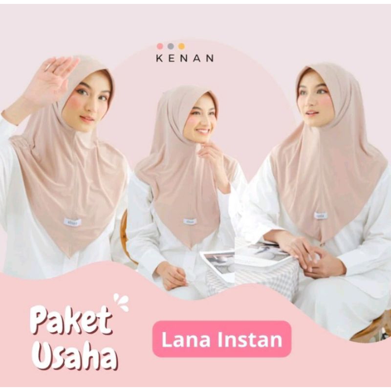 paket usaha hijab bergo Daily kenan 10 pcs ukuran L
