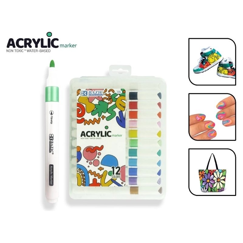 

SPIDOL ACRYLIC MARKER 1276 BAZIC/12 WARNA