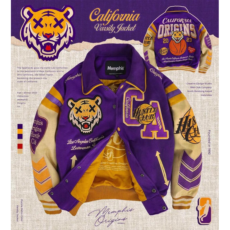 [LIMITED EDITION] MEMPHISORIGINS VARSITY JACKET CALIFORNIA / BIGETRON / BRITAIN / SUPERBOWL / HOCKEY