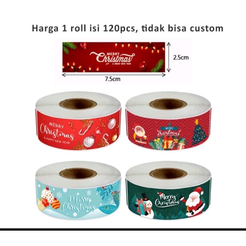 

sticker label Christmas hampers isi 120pcs