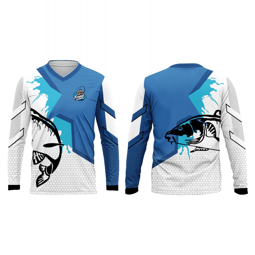 Jersey Mancing Lengan Panjang Free Custom Nama Dan Logo