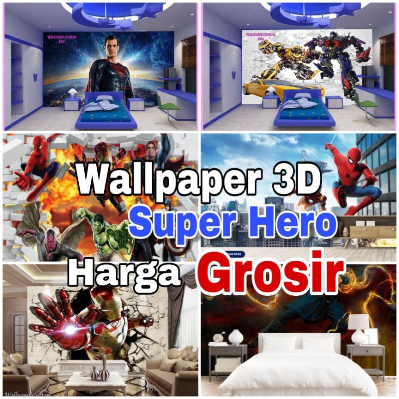 Wallpaper 3D / Wallpaper 3D Dinding / Wallpaper 3D Transformers / Wallpaper 3D Spiderman / Wallpaper