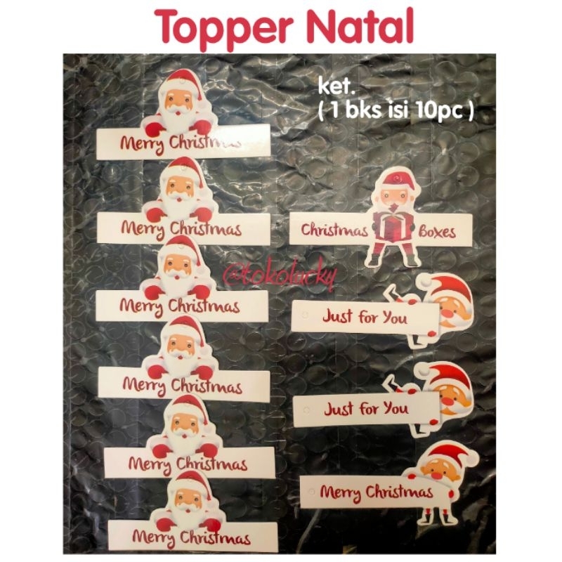 

Handtag merryxmas/handtag natal isi 10pc