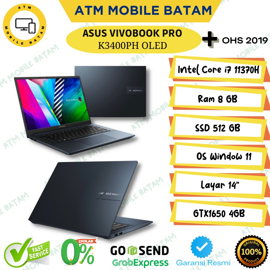 Laptop asus vivobook pro k3400ph oled i7