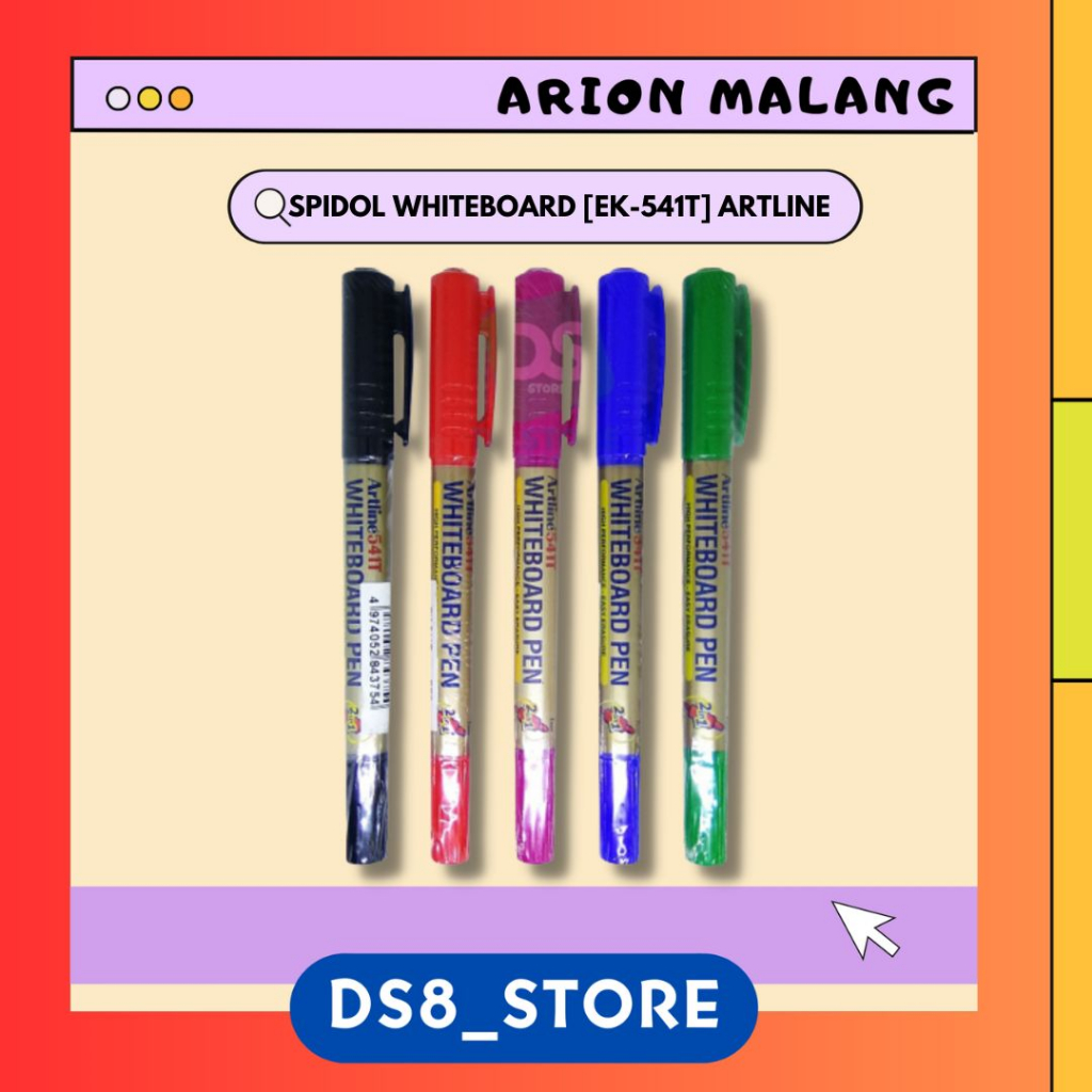 

Spidol Whiteboard Marker [Double Ujung 1.0 & 0.4 mm] 541T ARTLINE
