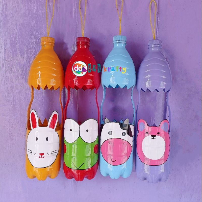 Prakarya kerajinan daur ulang botol bekas (pot gantung)