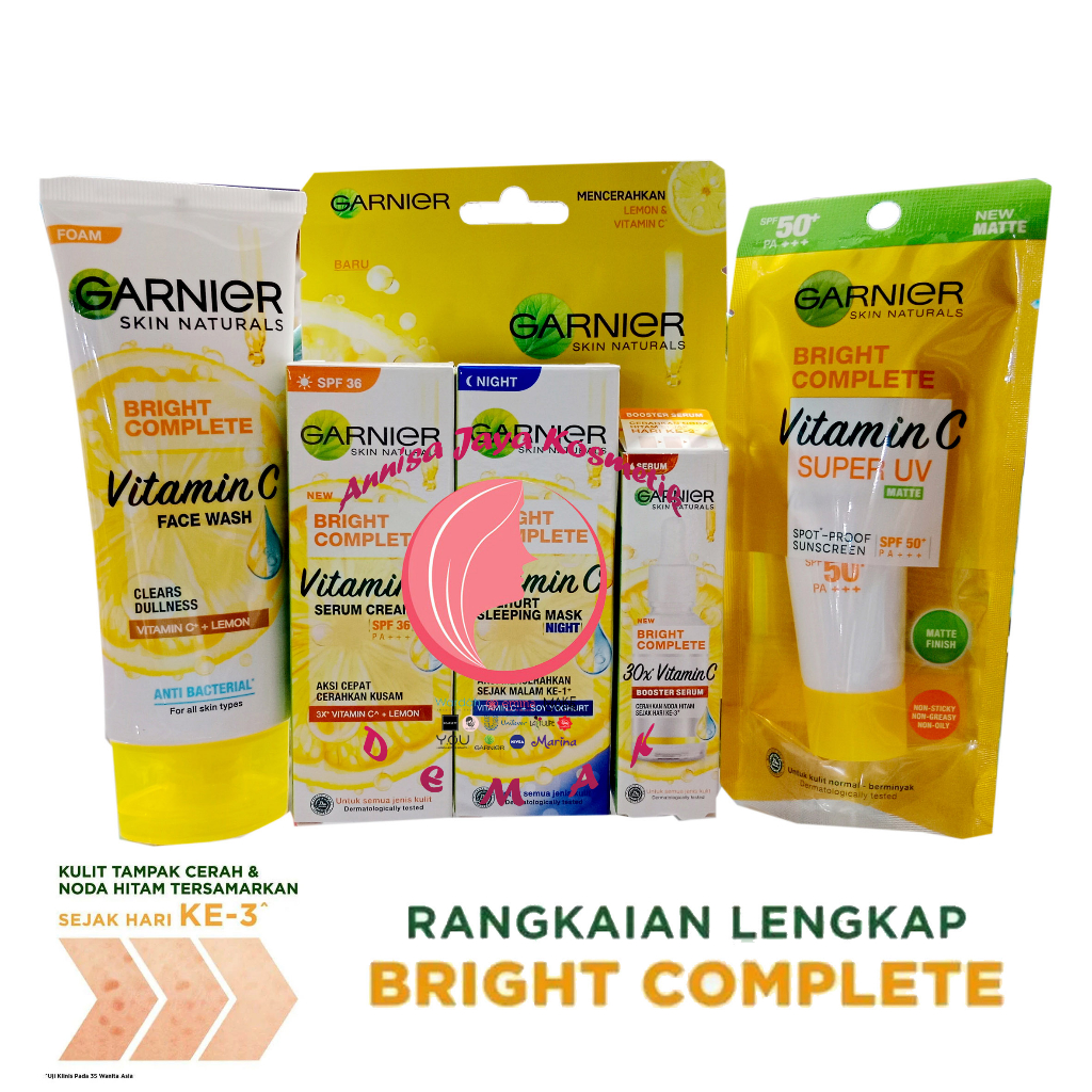 Garnier Brightcomplet 1 Paket Lengkap ( dapat 6 produk )