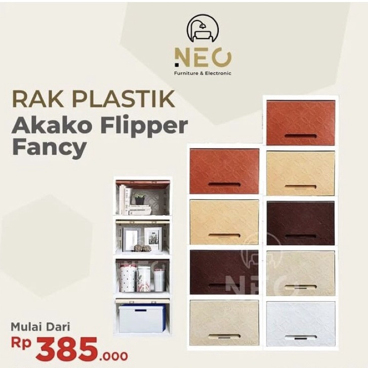 NEO - RAK PLASTIK AKAKO FLIPPER FANCY 3 SUSUN 4 SUSUN & 5 SUSUN RAK SUSUN SERBAGUNA PONTIANAK