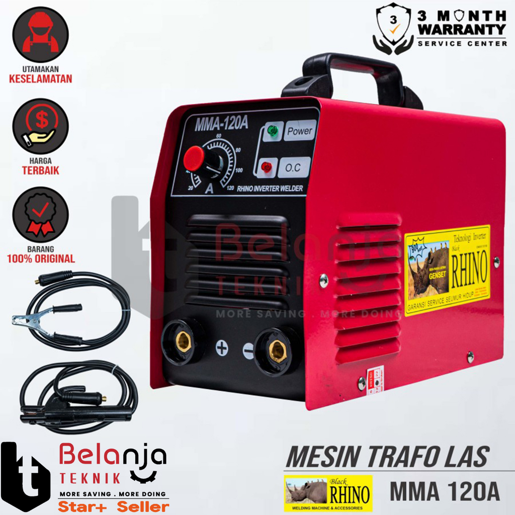 Mesin Travo Las Rhino 120 A 900 Watt Mesin Las Inverter Rhino 120A