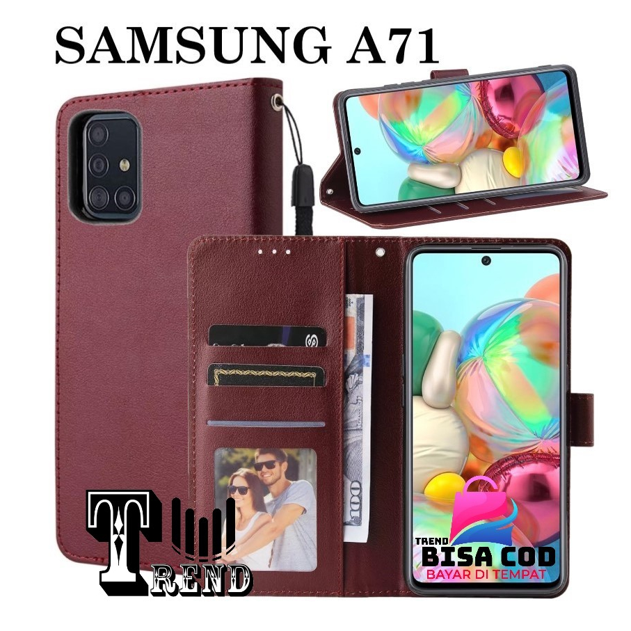 FLIP COVER SAMSUNG A71 LEATHER CASE FLIP SAMSUNG A71