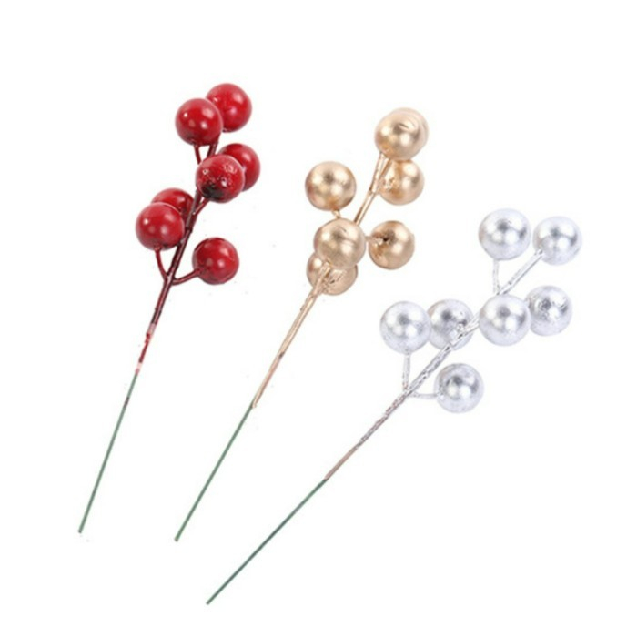 XCG AKSESORIS DEKORASI HIASAN NATAL BUAH CERI GANTUNGAN POHON NATAL