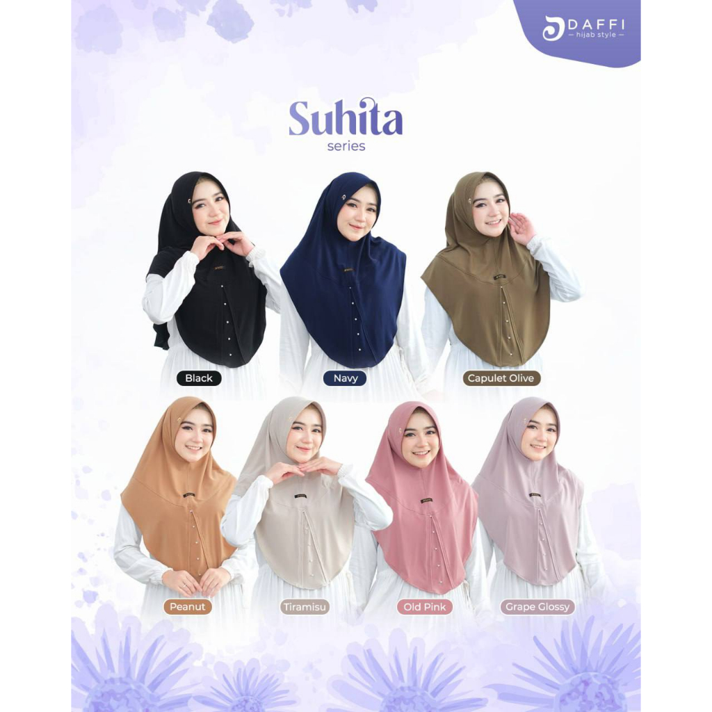 DAFFI HIJAB SUHITA JILBAB JERSEY PAD ANTEM ORIGINAL TERBARU