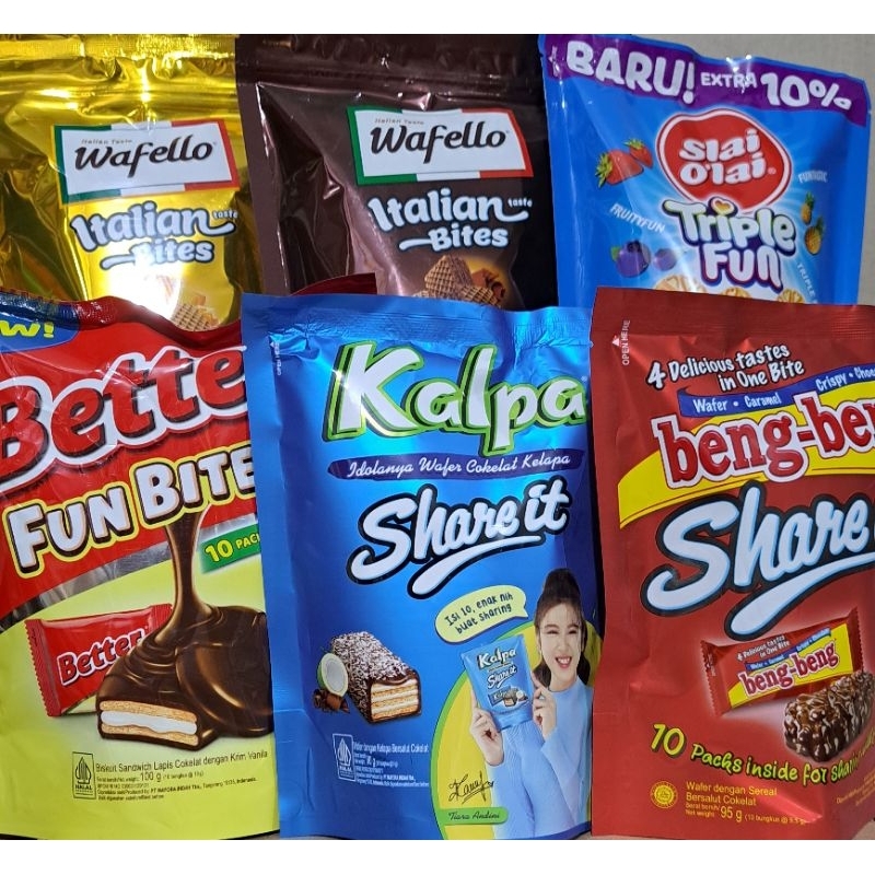 

Beng-Beng / Kalpa Share It / Better Fun Bites / Wafello Italian Bites / Slai Olai Triple Fun Pouch Roma Mayora