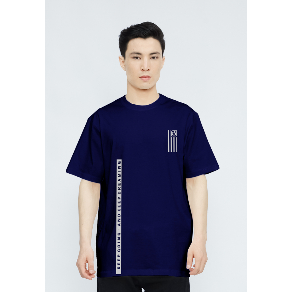 DADUNG | Kaos Pria Warna Navy, Nyaman dan Stylish | KEEP GOING - T-SHIRT