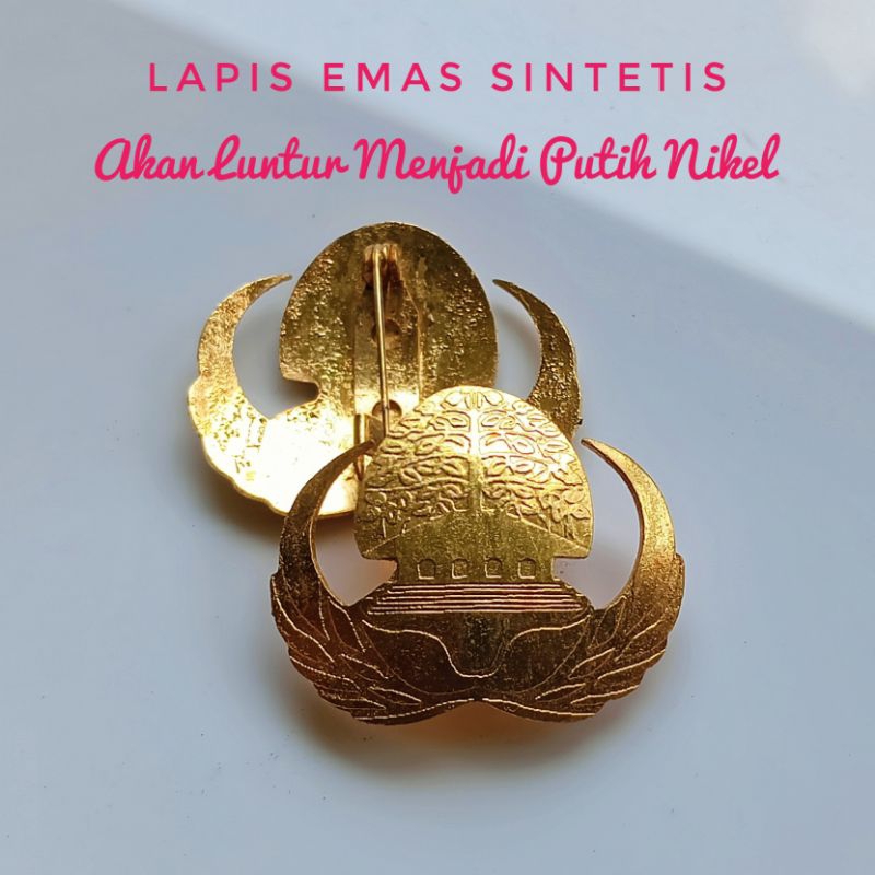 Pin Korpri Impor - Peniti - Kualitas Super - Premium - Tebal - Lapis Emas - Bukan Kuningan - Bisa Luntur Menjadi Warna Putih / Coklat