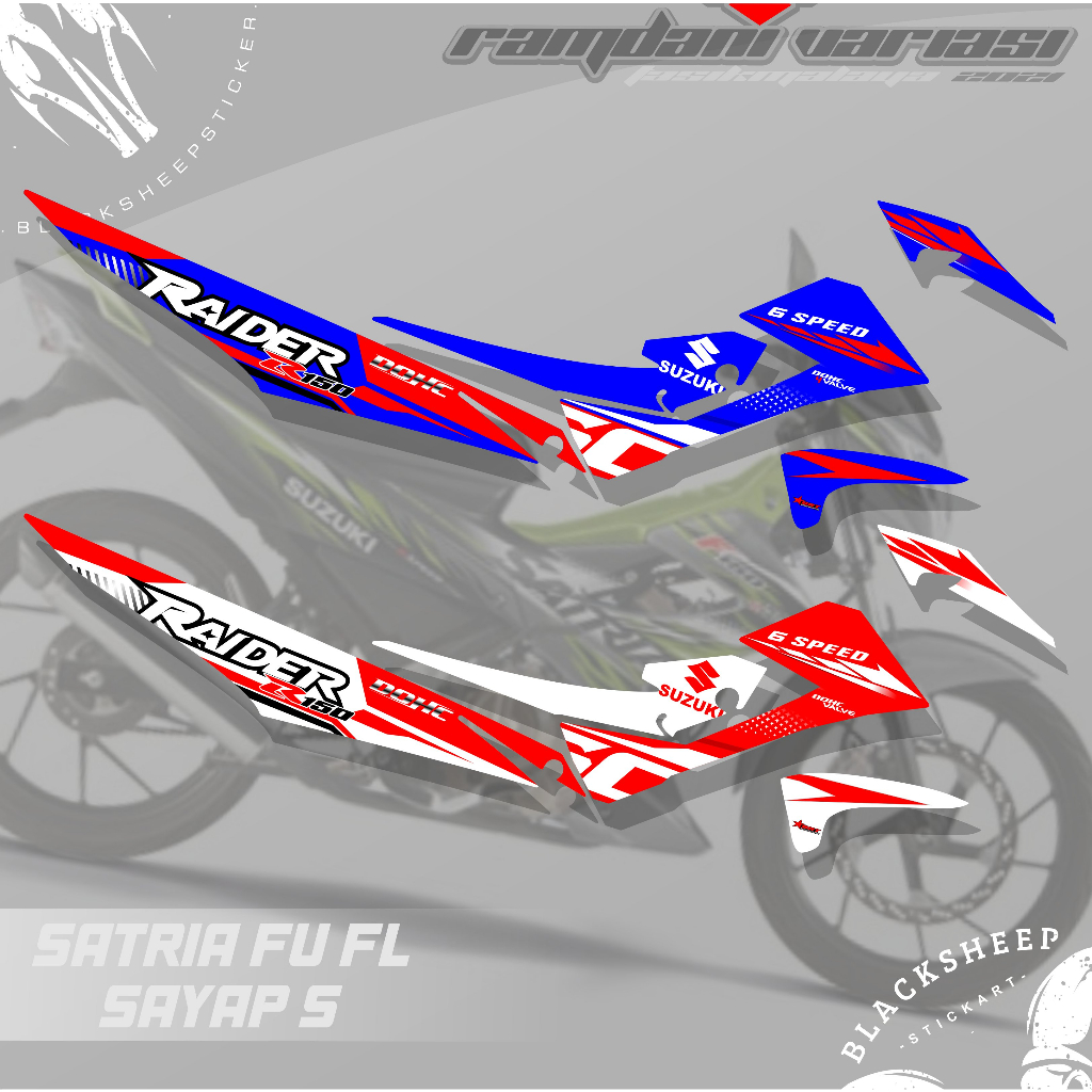 STRIPING SUZUKI SATRIA FU FL - STRIPING SATRIA FU FACELIFT SAYAP S - SATRIA FU TIPE S