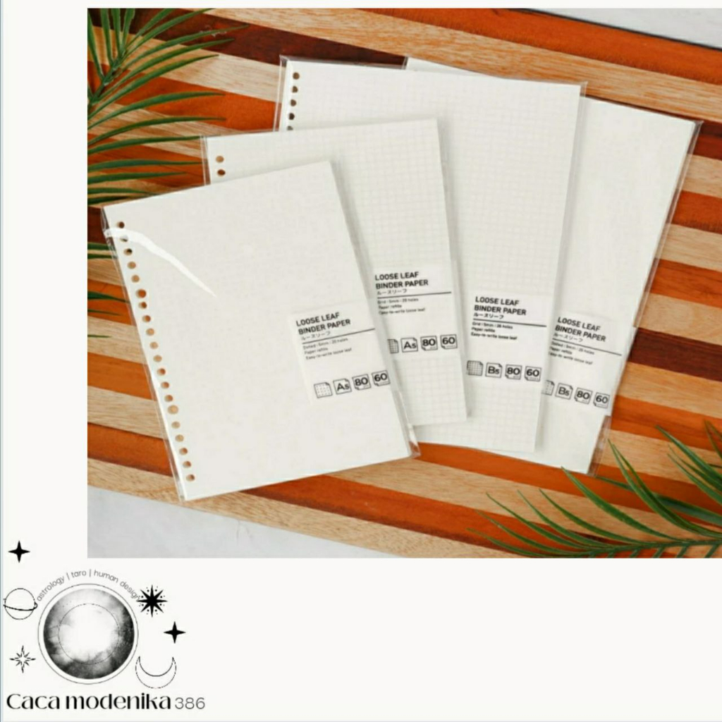 

Loose Leaf A5 dot grid ruled isi 60 lembar - grid