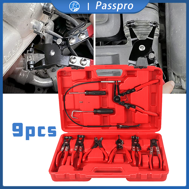 9pcs Tang Pembuka Klem Tang Pembuka Klem Selang Fuel Water Hose Set