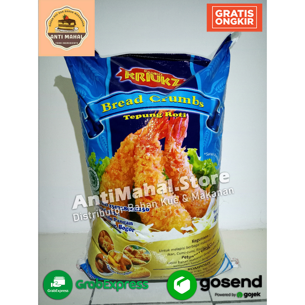 

Grab Gojek Only Tepung Roti Mix Kriukz Kriux / Breadcrumb Mix 10kg ( 1 Sak )