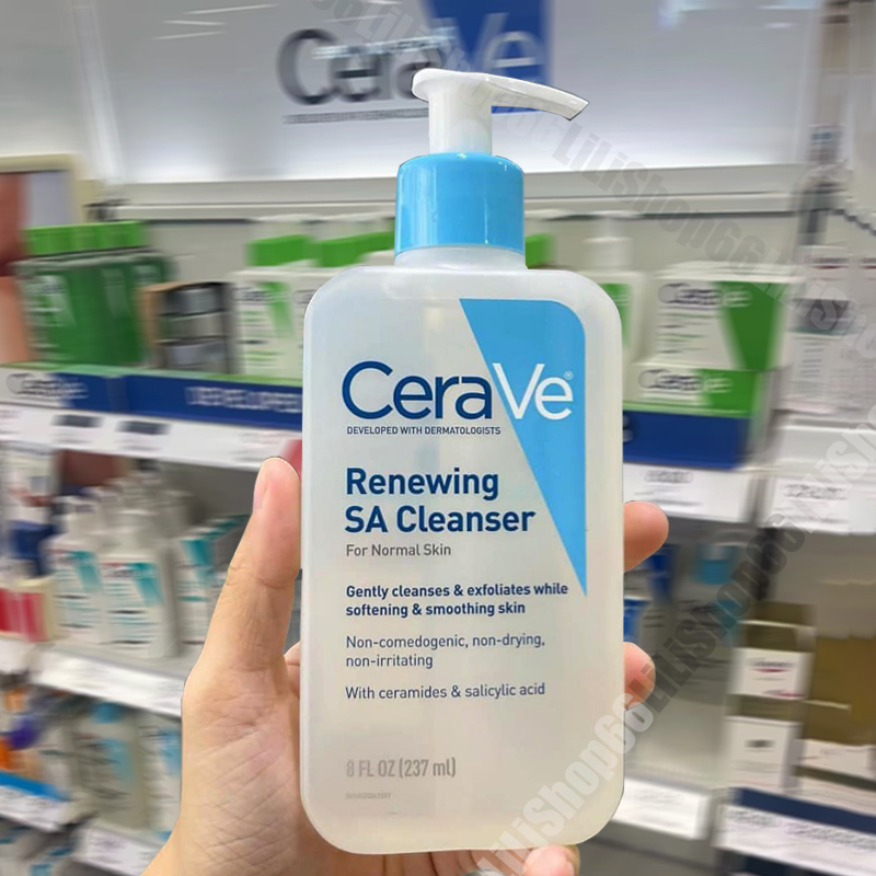 CeraVe Renewing SA Cleanser 237 ml/CeraVe SA Lotion For Rough & Bumpy Skin 237ml/Cerave Acne Control